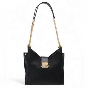 Black Michael Kors Whitney Quilted Chain Shoulder Bag